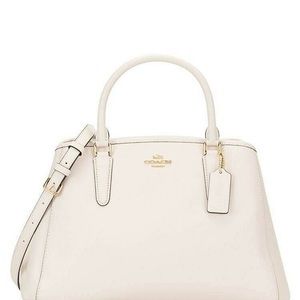 NWT COACH Margot Satchel/Crossbody Bag Small Pale Ivory/Cream Pebbled Leather